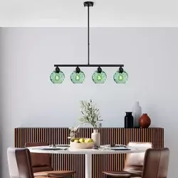 Opviq Luster Benek-15-14435, 80x15x80cm, IP20, Crno-zeleni