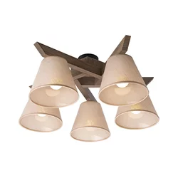 Brilagi - LED Plafonski luster ANTHONY 5xE14/40W/230V hrast orah/bež