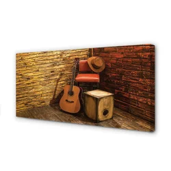 tulup.si Slika na platnu Kitara klobuk stol 120x60 cm