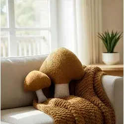 Aberto Design Set dekorativnih jastuka Mushroom, 38x38 cm i 26x22 cm, Braon