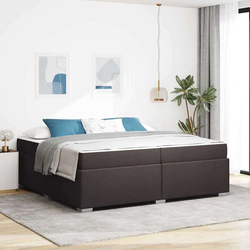 Vidaxl Konstrukcija postelje Drugo Temno rjava 200 x 200 cm blago