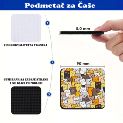 Podmetač za čaše Slatki mačići (1 kom)
