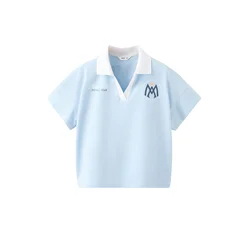 MANGO KIDS Majica ARGEN svetlo modra / temno modra / temno rumena / bela