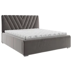 Boxxx OBLAZINJENA POSTELJA 140 cm x 200 cm , tekstil temno siva