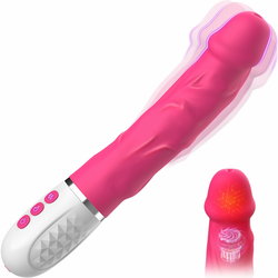SuperLove Realistic Heating Soft Vibrator Pink
