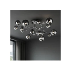 Brilagi - LED plafonski luster MISTEL 15xG9/3W/230V crni hrom/dimljeno