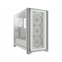 Kucište CORSAIR iCUE 4000X Mid-Tower/ATX/kaljeno staklo/bez napajanja/RGB/bela
