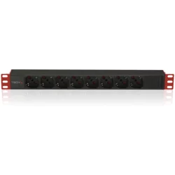 shumee Podaljšek za rack 1U 8x Schuko, kabel C14, 250V/16A, 2m
