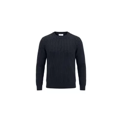 DAN FOX APPAREL Pulover Flynn temno modra