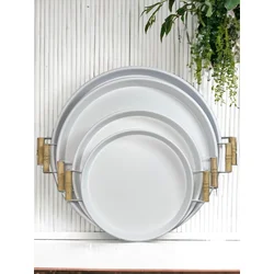 Hermia Set poslužavnika, 4 komada, Beli