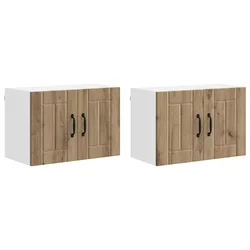 Vidaxl Omarica na steni LUCCA 2 szt. Artisan hrast 60 x 31 x 40 cm