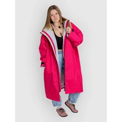 Dryrobe Advance Long Sleeve Surf Poncho pink grey