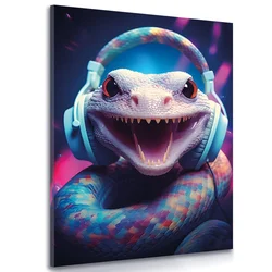 Slika kača s slušalkami - 20x30