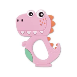 Lorelli silikonska glodalica za bebe dino - lucky pink ( 10210820002 )