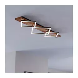 Eglo 901936 - LED plafonsko svetlo BOYA 2xLED/13W/230V + LED/16W crna/braon
