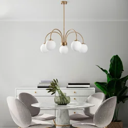 Opviq Luster Sferis-13936, 70cm, IP20, Zlatno-bele boje