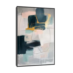 Canvas Slika na platnu Harmonija u koloritu, 40x60 cm, Sa ramom, Crna