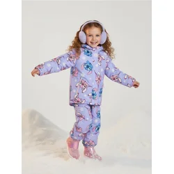 Sinsay - Puffer jakna s kapuljačom Stitch - svetlo plava