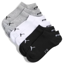 PUMA Sneaker Socks Youth (3-pack), Age, Grey/White/Black, 39-42