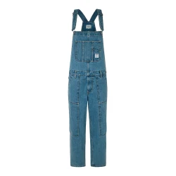 Pepe Jeans Kavbojke z naramnicami Doug moder denim
