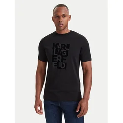 KARL LAGERFELD Majica 755042 564235 Črna Regular Fit
