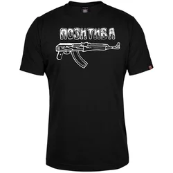 011Shop Muška majica kratkih rukava Pozitiva, Crna