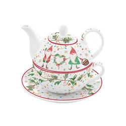 Tea serving set made of porcelain, 350 ml, READY FOR CHRISTMAS - Nuo