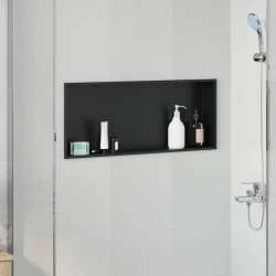 Ničica za tuš Crna 75 x 30 x 9,5 cm Nehrđajući čelik