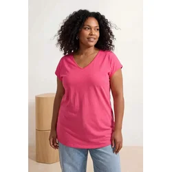 Trendyol Curve Ženska majica Tbbss25Bf00073, Roze
