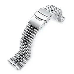 Metalni kaiš - MK22.20 Srebrni 22mm polukružni