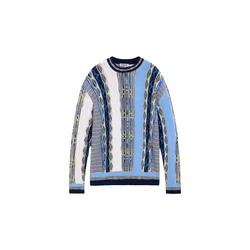 Desigual Pulover modra/črna/bela