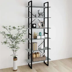 Visoki ormarić siva boja hrasta 80x30x210 cm konstruirano drvo