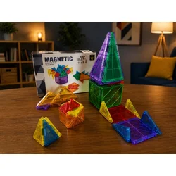 Magnetne Kocke Magnetni konstruktor rainbow Mini zamak 48 delova Magnetne kocke ( SW12751 )