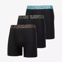 Bokserji Under Armour Performance Tech Solid 6in 3-Pack Black XL