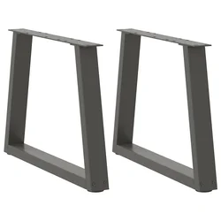 Noge za klub stolić V-oblika 2 kom antracit 50 x (42-43,3) cm čelik