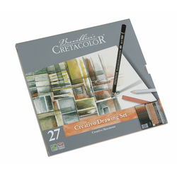 Cretacolor Set olovaka i kredi za crtanje Creativo box 400 31, 27 komada