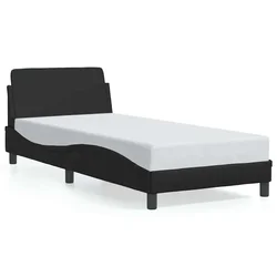 Vidaxl Posteljni okvir Dover črne barve 90x190 cm umetno usnje