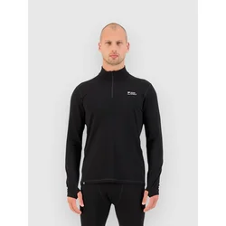 Mons Royale Cascade Merino 1/4 Zip Base Layer Top black