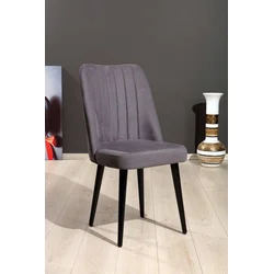Hanah Home Set 4 trpezarijske stolice Polo Sivo-Crni