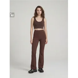 Sinsay - Flare pantalone sa visokim oblikujućim pojasom - braon