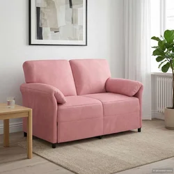 Sofa za dvije osobe Ružičasta 138 x 83 x 95 cm Baršun