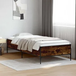 vidaXL Konstrukcija postelje Dimni hrast 80 x 200 cm Inženirski les