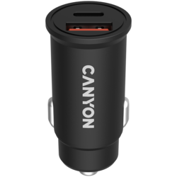 CANYON car charger C-20-03 PD 30W QC 3.0 18W USB-C USB-A black
