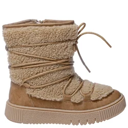 Pollino Čizme za djevojčice BEK3602 BEIGE, Bež
