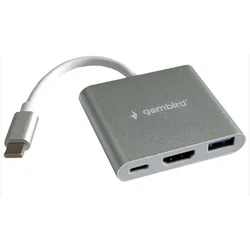 GEMBIRD A-CM-HDMIF-05 TYPE-C TO HDMI + USB3.0 + PD ALUMINIUM