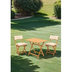 Hanah Home Baštenski set 2 stolice i stočić Bež