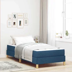 Vidaxl Postelja z vzmetnico Taupe, rjava 90 x 190 cm