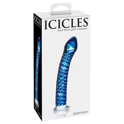 shumee Icicles - Ekskluzivni ukrivljeni stekleni dildo