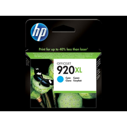 HP No.920XL Cyan Officejet Ink Cartridge, for Officejet 6500 [CD972AE]