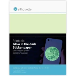 Silhouette Printable Glow-in-the-Dark Sticker Paper - 1 set.